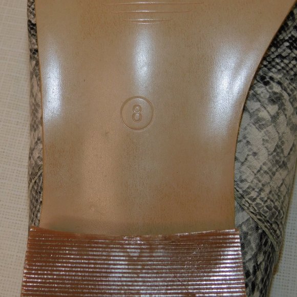 CCOCCI Snakeskin Print Slip On Mules Slides Size 8 - Picture 10 of 10